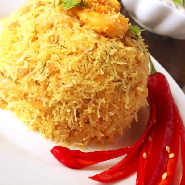 String Hoppers Shrimps Biriyani